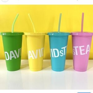 NWT David’s Tea 4 pack of colourful tumblers